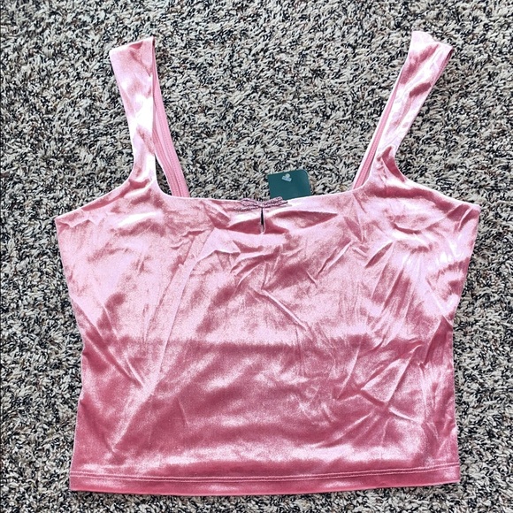 wild fable Tops - Pink Velvet Women's Sleeveless Cropped Top Size S Wild Fable NWT